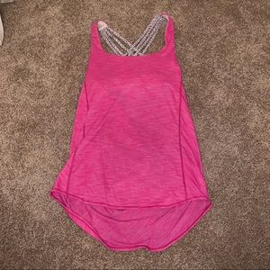 Hot Pink Lululemon Workout Bra Top